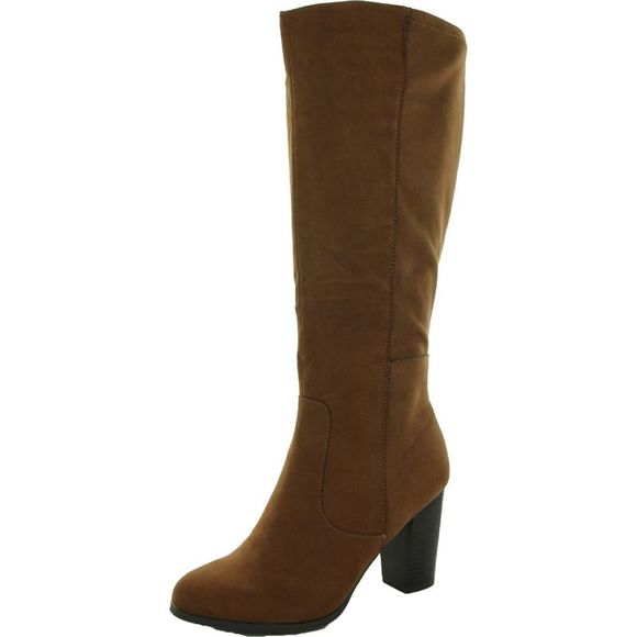 Style & Co Women's Ashliie Faux Leather Fashion Dress Boots Brown Size 6M